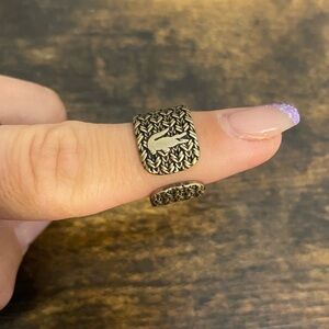 Lacoste brass ring size 7